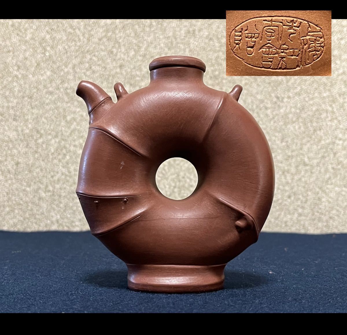 樂】煎茶道具 唐物 朱泥 紫砂 在銘 急須 時代品 急須 【公式通販】