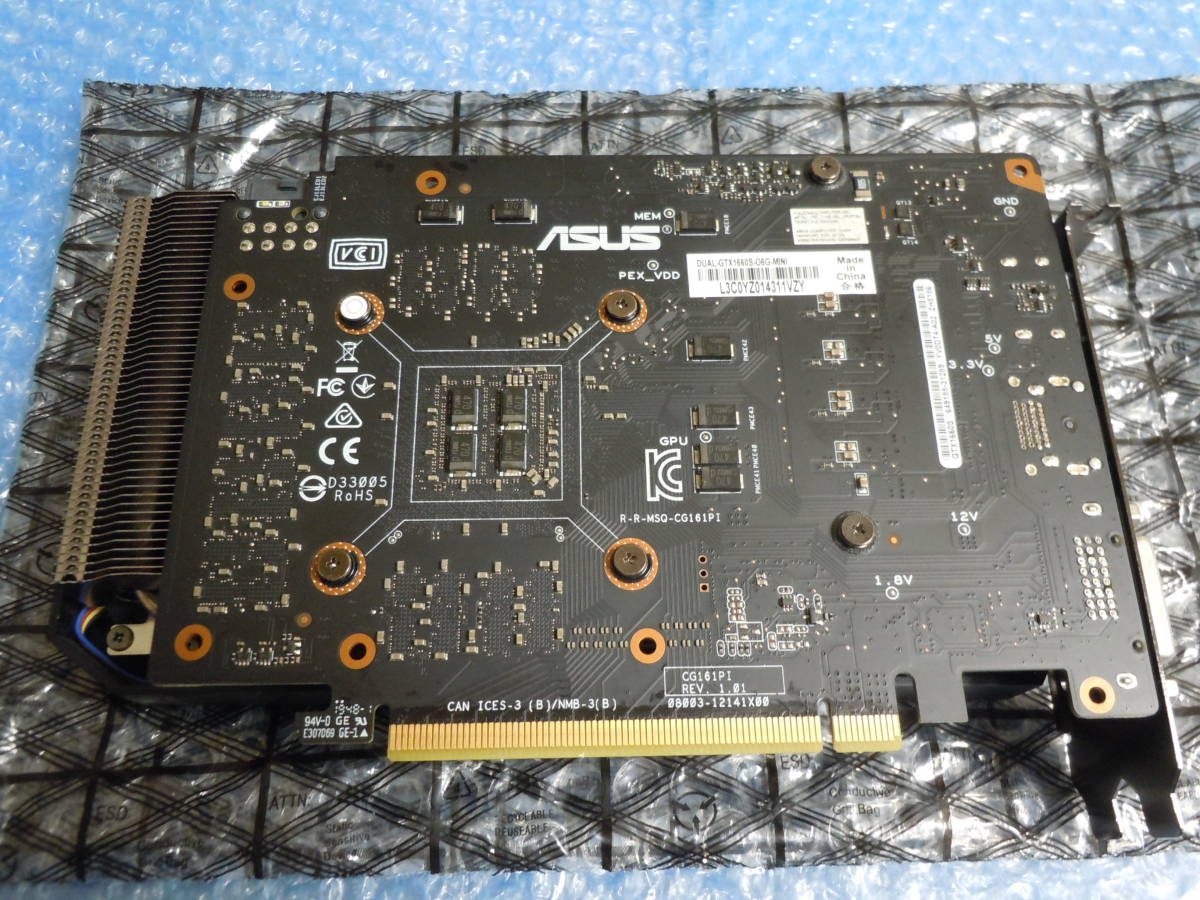 動作品 ASUS DUAL-GTX1660S-O6G-MINI GTX1660 Super グラフィック