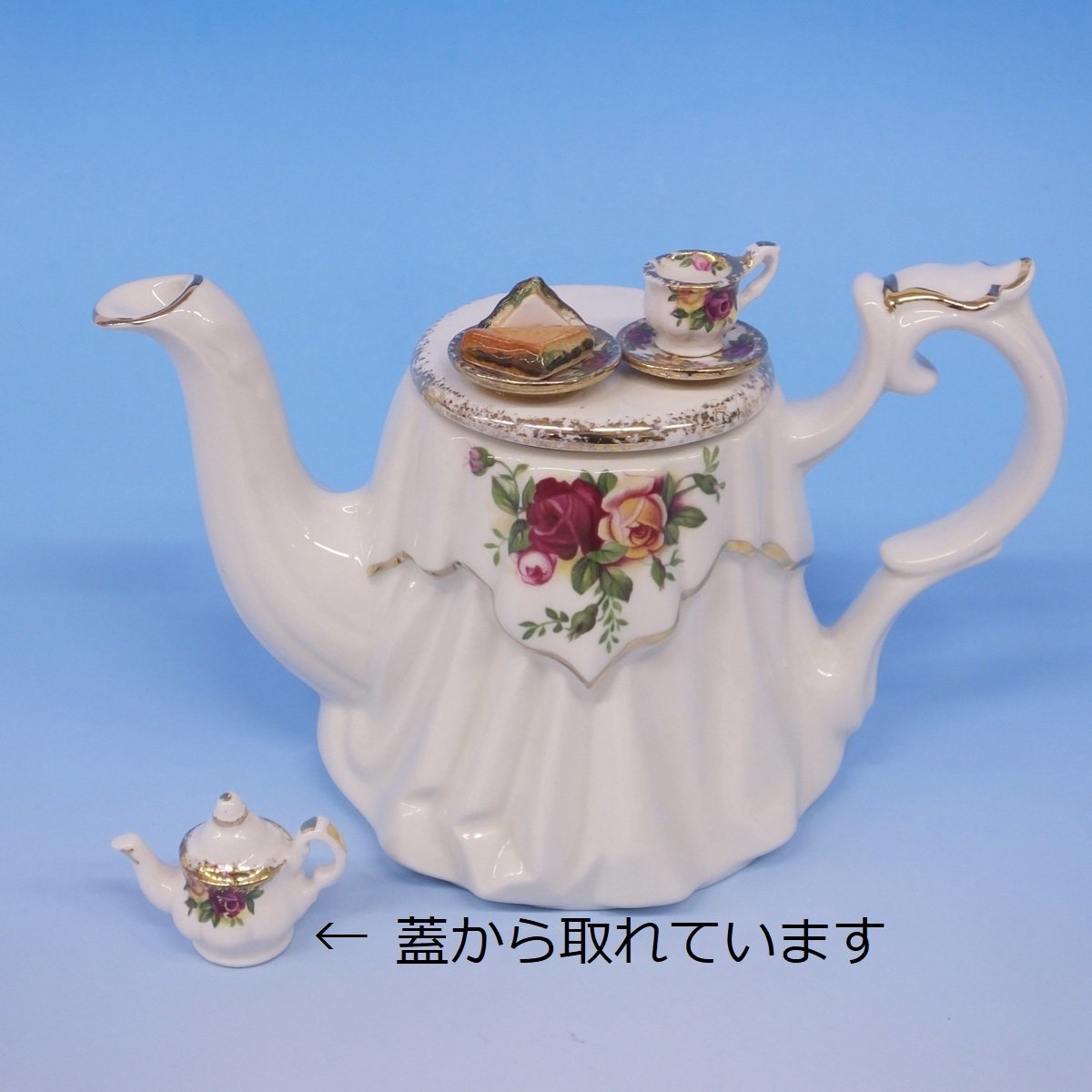 1円～ おたからや◆xm163　ロイヤルアルバート　ポールカデュー　ティーポット　ディスプレイ用　限定11/2000