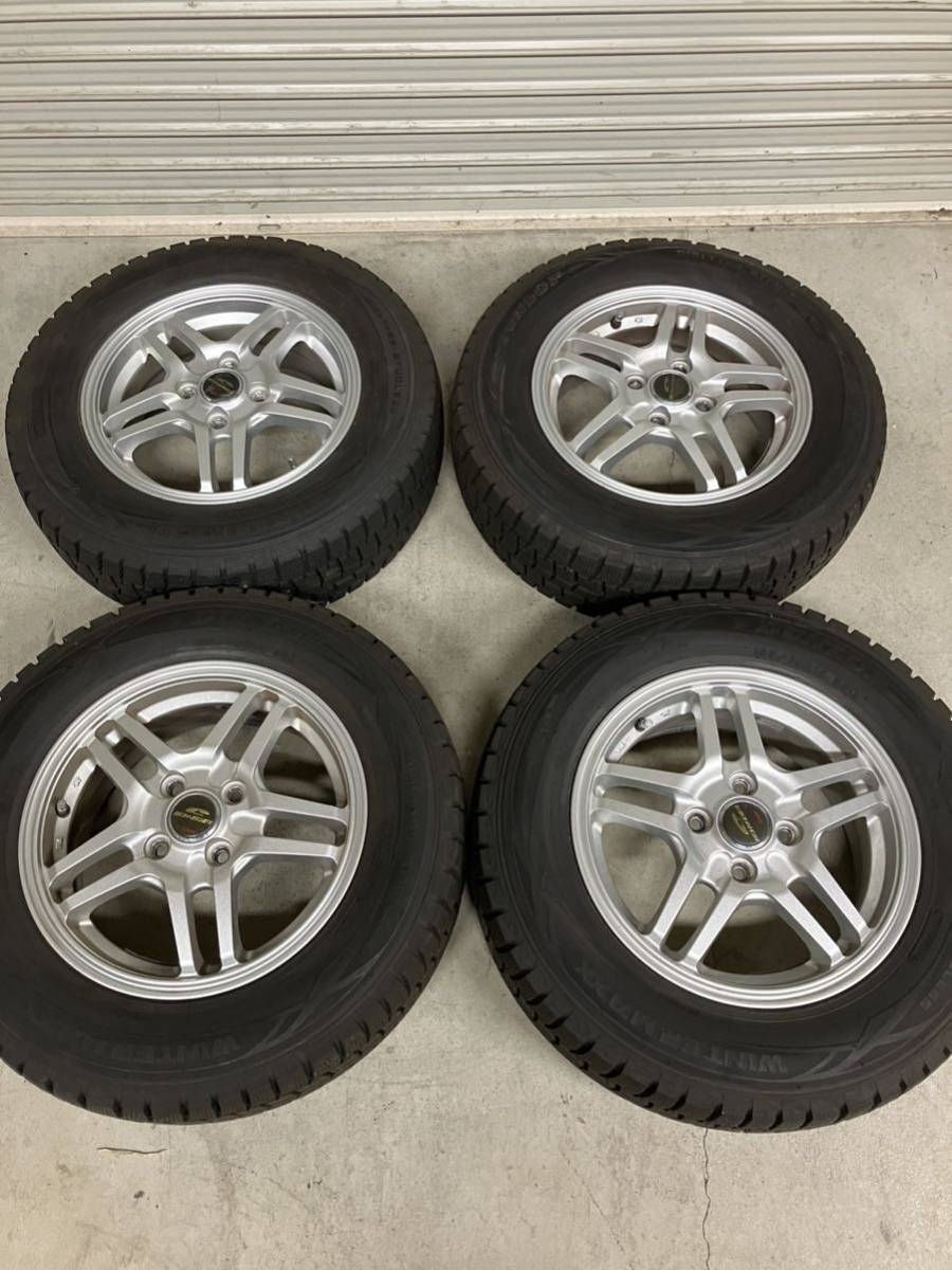  ダンロップウインターマックス185/70r14バ山2018年製ホイール4本セット 良品(スタッドレスタイヤ)｜売買されたオークション情報、yahooの商品情報をアーカイブ公開 - オークファン 4穴