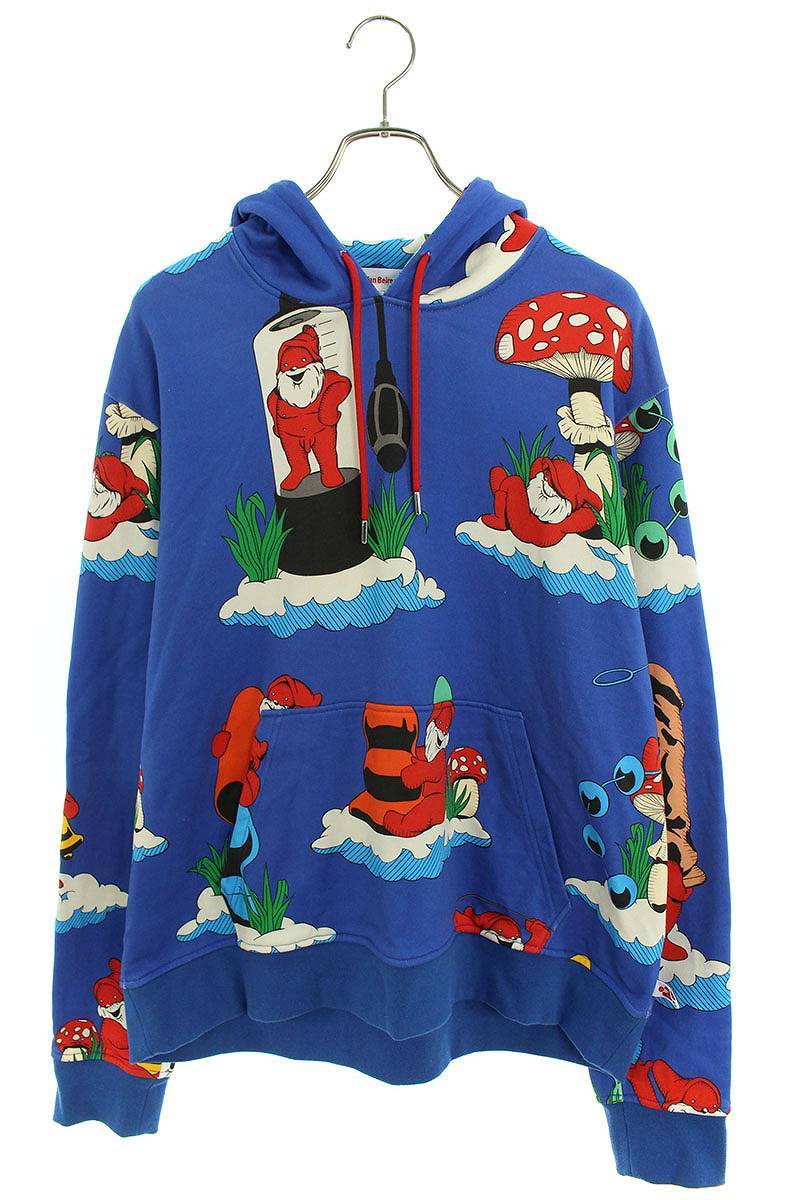 ウォルターヴァンベイレンドンク WALTERVANBEIRENDONCK サイズ:L キャラクタープリントプルオーバーパーカー 中古 BS99
