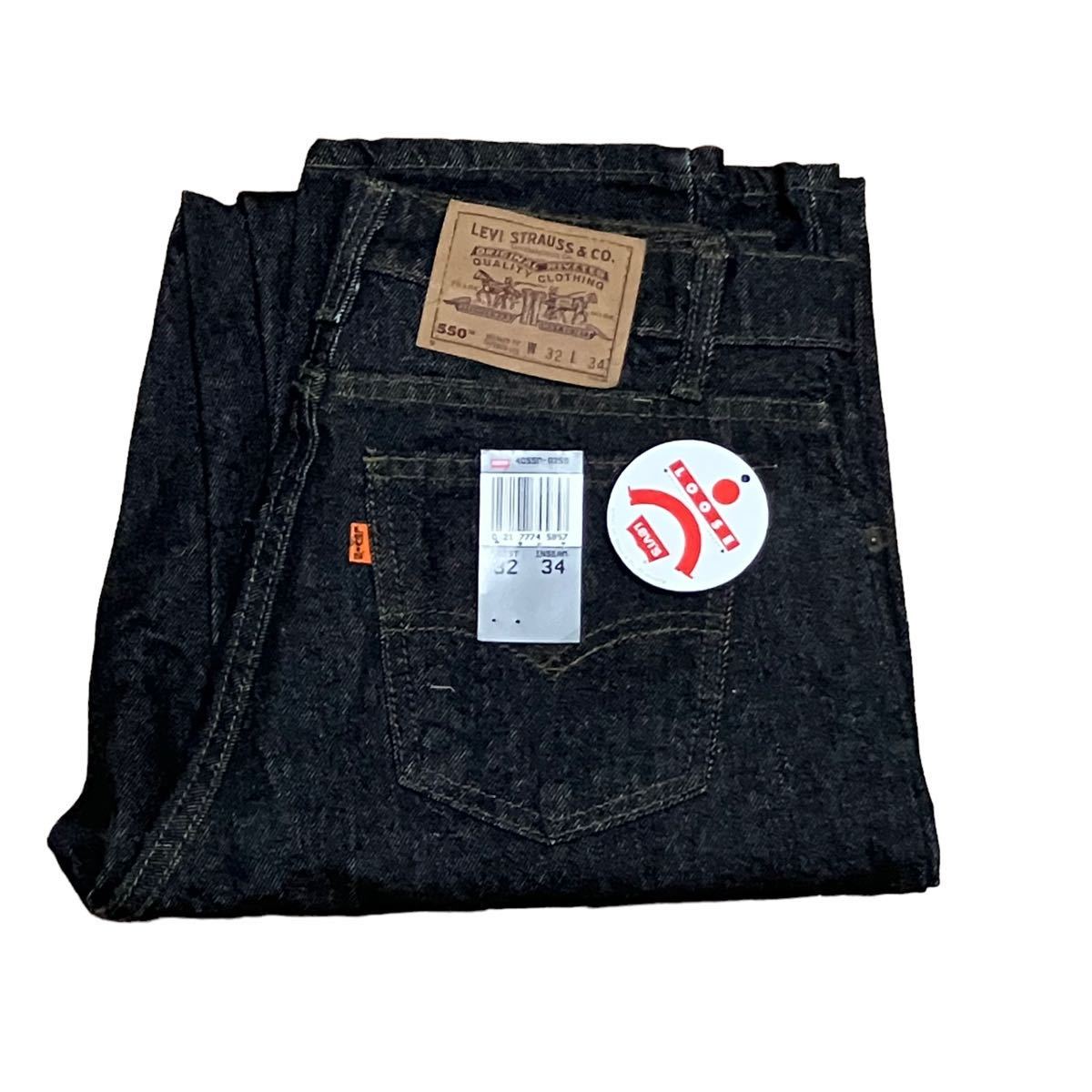 デッドストック 90s Levis 550 デニムパンツ ブラック 先染め USA製 
