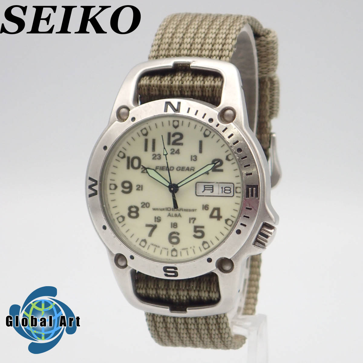  い12502/SEIKO セイコー/アルバ/フィールドギア/クオーツ/メンズ腕時計/デイデイト/数字インデックス/アウトドアウォッチ/V743-8A40(アルバ)｜売買されたオークション情報、yahooの商品情報をアー アルバ