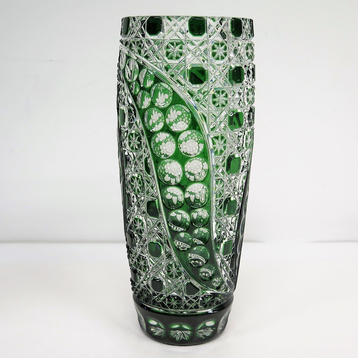 マイセンクリスタル ミスティックフラワー 色被せ花瓶 F504⁄28B