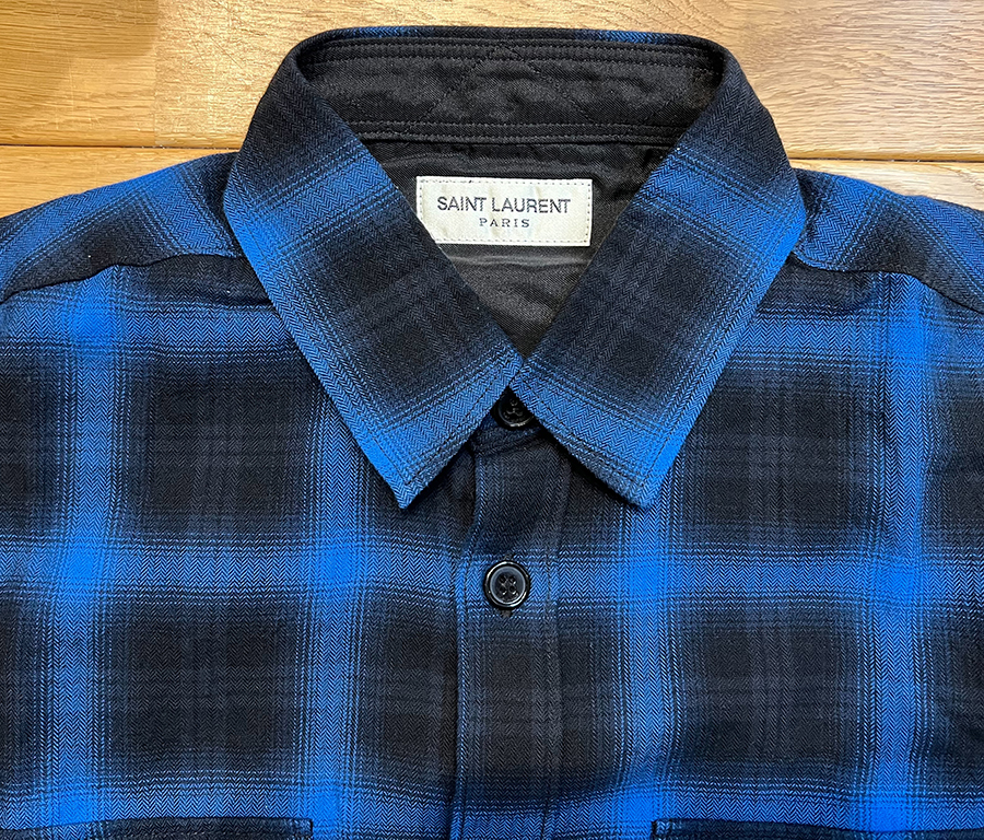SAINT LAURENT PARIS 16AW OMBRE CHECK SHIRT オンブレチェック シャツ 