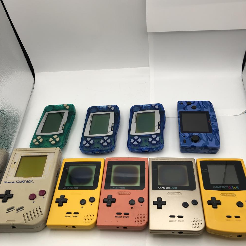 ジャンク】レトロ携帯機9台セット WS×3台 GBポケット×2台 初代GB GB