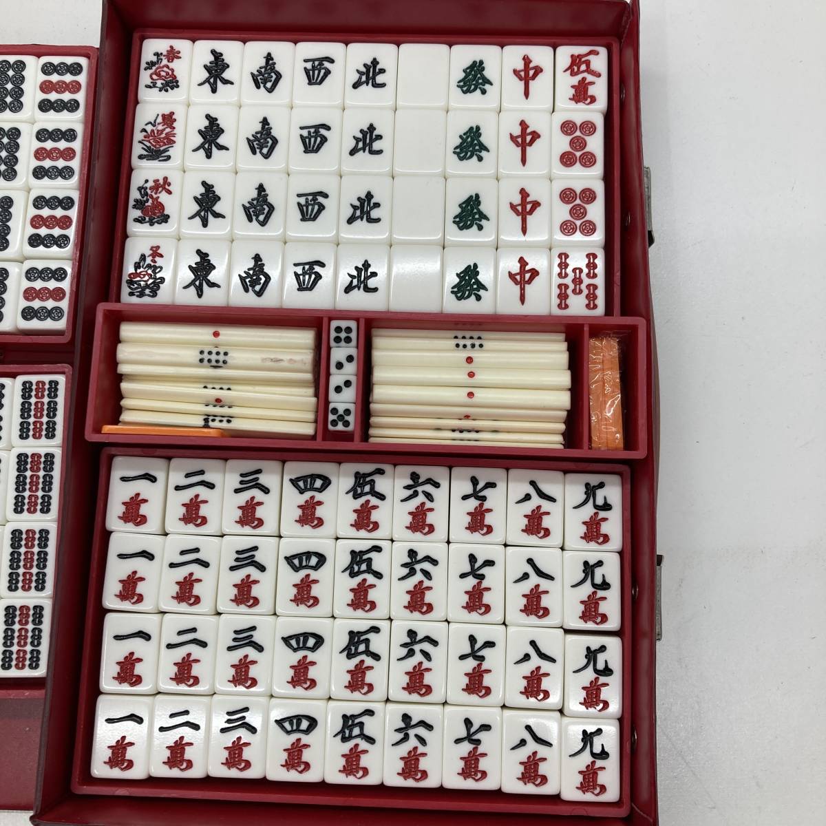 麻雀パイ 　中古品 1円～】手彫高級麻雀牌 水仙 マージャンパイ【中古品】(麻雀)｜売買