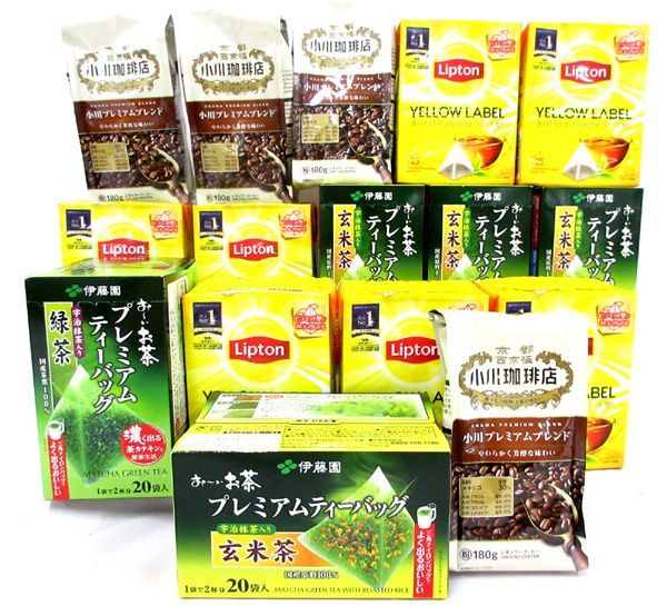 送料300円(税込)■wh473■◎ティーバッグ紅茶・レギュラーコーヒー粉 等 4種 16点【シンオク】