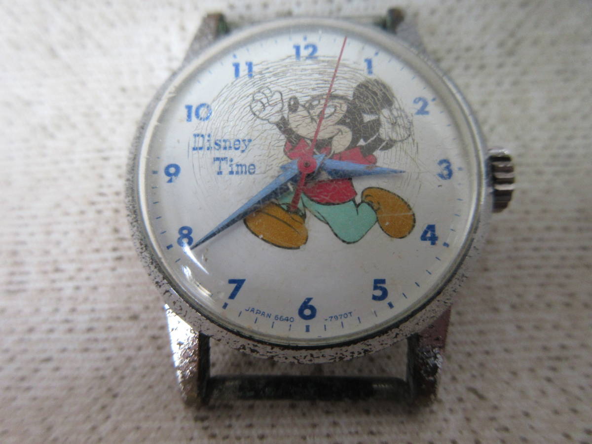 ディズニータイム　DisneyTime　ミッキーマウス　手巻き古時計