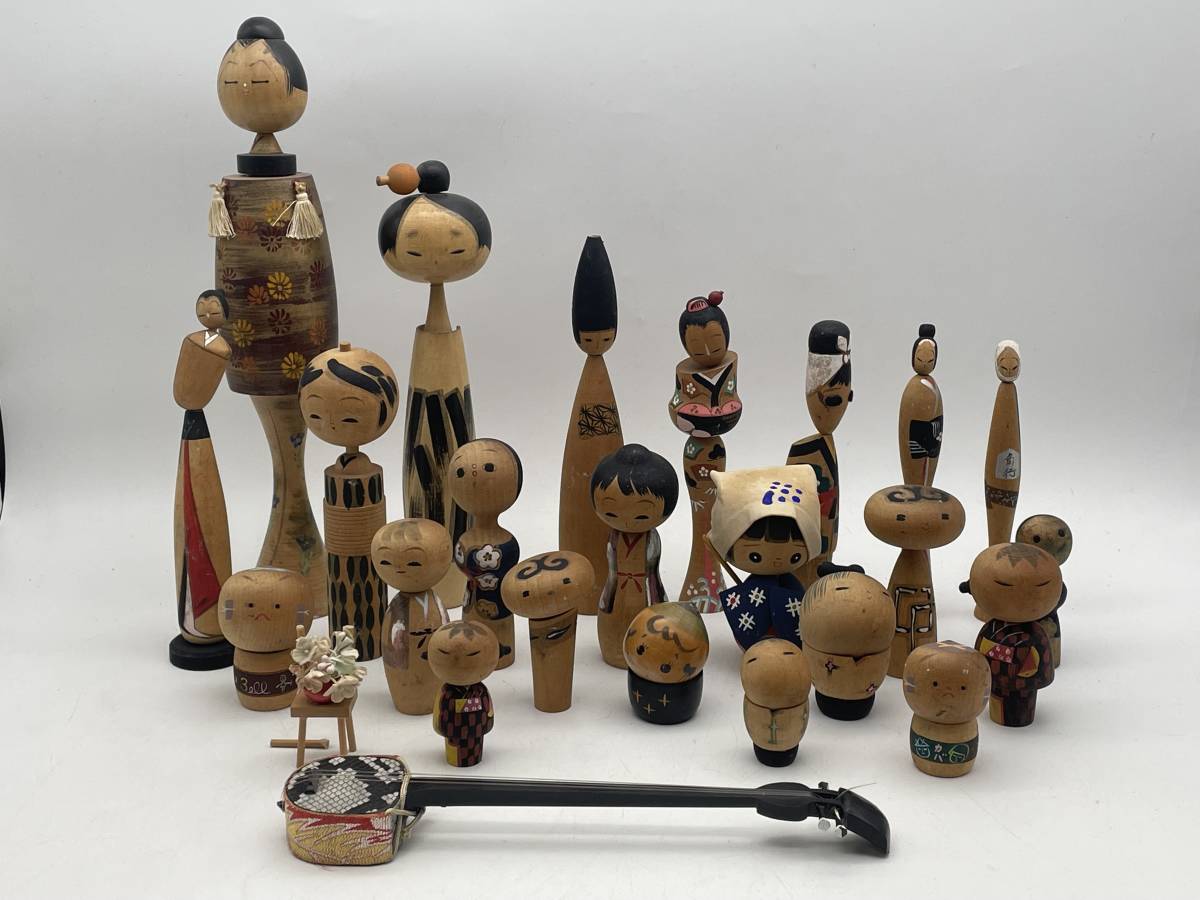 卯三郎こけし他5体セット工芸品 創作こけし 日本製 昭和レトロ 美術品・アンティーク・コレクション 卯三郎こけし他5体セット工芸品