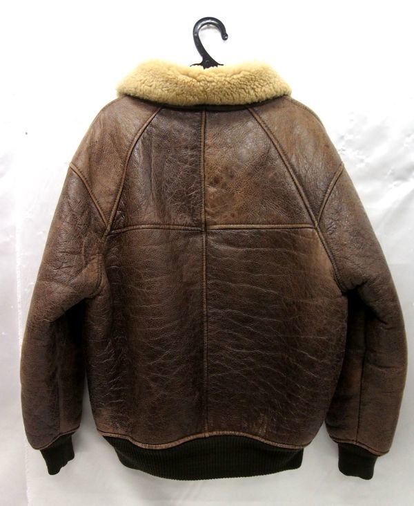 WIND ARMOR B-3 レザージャケット M M 希少 フード付 茶 B-3 ムートン