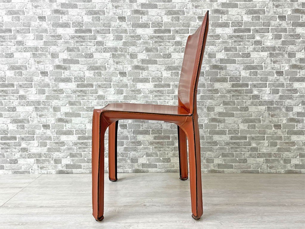 ○ カッシーナ Cassina キャブチェア 412 CAB CHAIR アームレス 本革