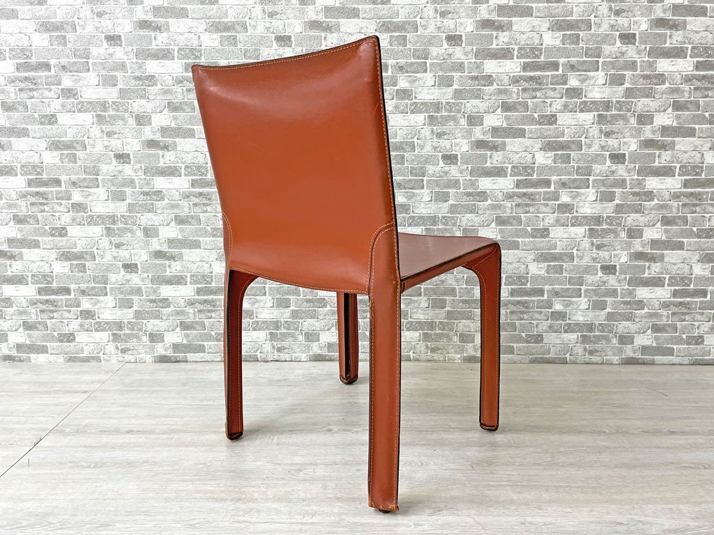○ カッシーナ Cassina キャブチェア 412 CAB CHAIR アームレス 本革
