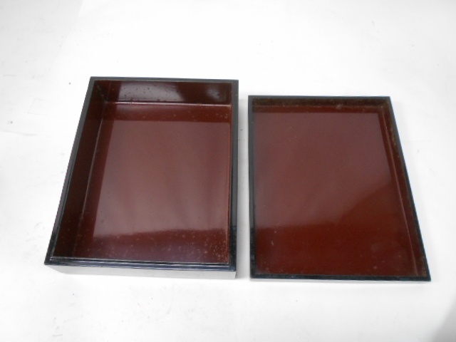 大雅堂3011 花鳥紋螺鈿細工文箱 木製漆塗り 良質青貝美品 文房具 書
