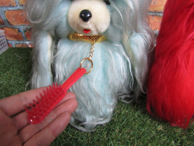 ☆犬のぬいぐるみ/当時もの/ロング/くし付き/昭和レトロ/2匹SET☆ Yahoo!