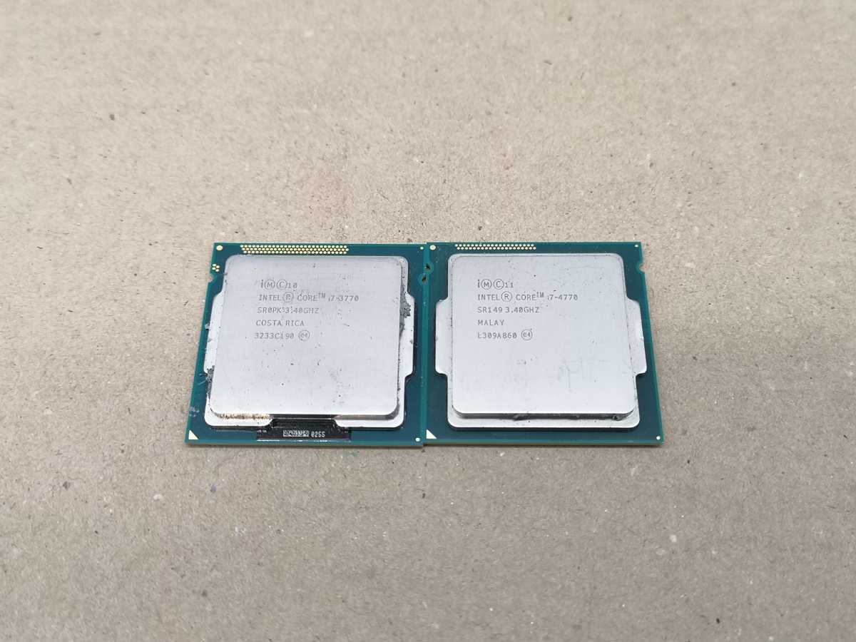 CPU ジャンク i7-4770 i7-3770 CPU 2個セット ジャンク扱い ○についてまで文章と