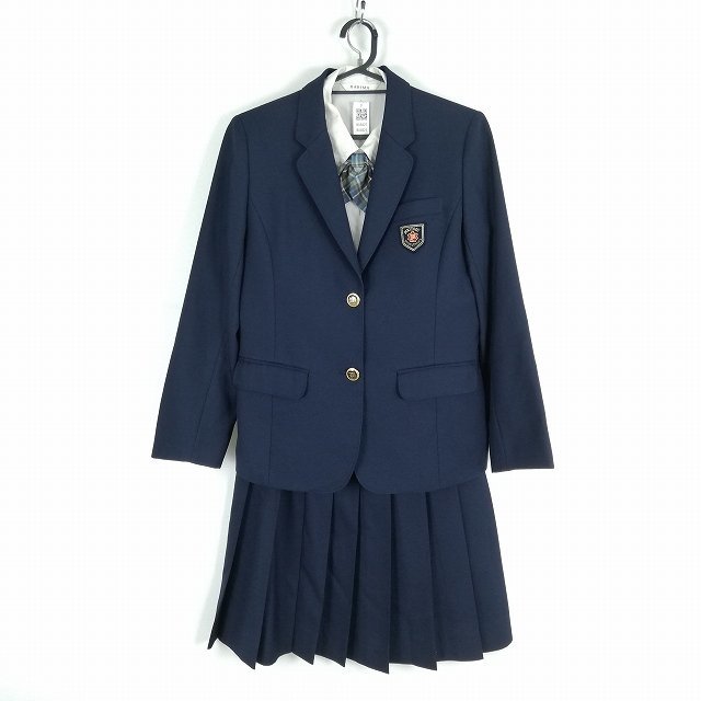 1円 ブレザー スカート リボン 上下4点セット 指定 冬物 女子 学生服 