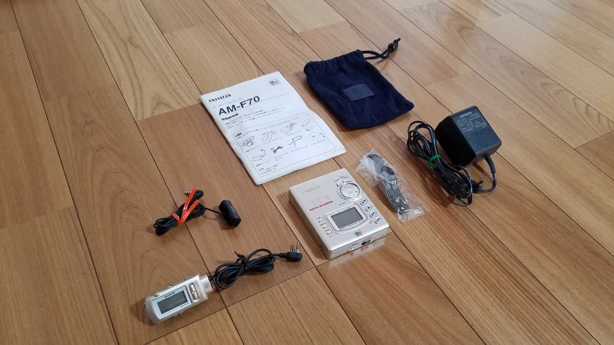 ☆美品☆ AIWA アイワ MINIDISC RECORDER AM-F70 ポータブル MD