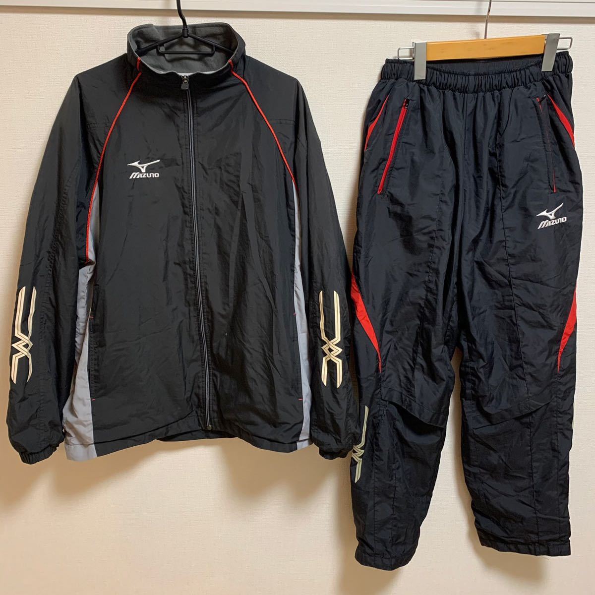 【ブレスサーモ】MIZUNO 裏地有 ウインドブレーカー 上下セット ミズノ 陸上 サッカー スポーツウェア トレーニングウェア ランニング