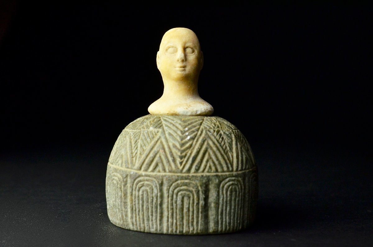 蒐集家放出品】古代ガンダーラ バクトリア 複合人物偶像・古代石製人物 