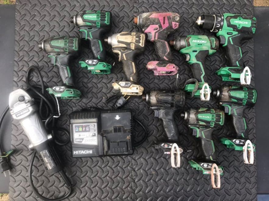 『ジャンク』日立工機 充電式 インパクトドライバ ディスクグラインダ 急速充電器