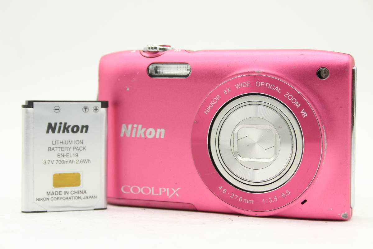 返品保証】 ニコン Nikon Coolpix S3300 ピンク Nikkor 6x Wide