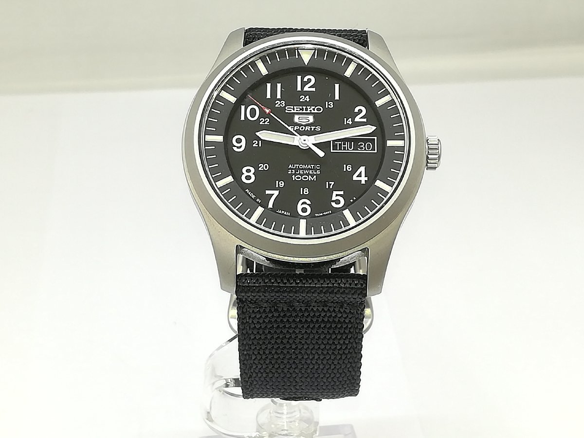 【腕時計】SEIKO セイコー　5　スポーツ　7S36-04Y2　Natoベルト　自動巻き　アナログ　3針　デイデイト　SY02-SU2