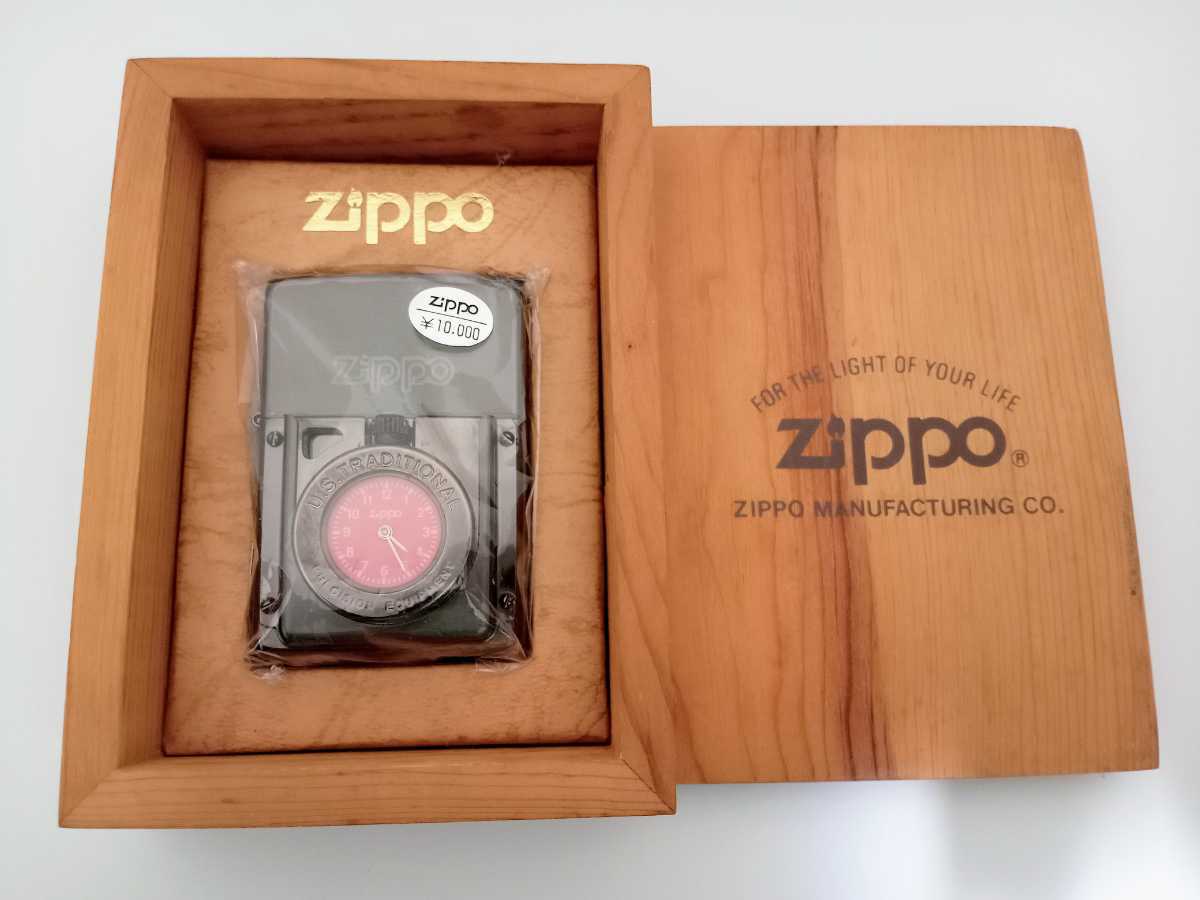 【1円スタート】zippo TIME LIGHT タイムライト 1995 時計 年代物 希少カラー 限定品　