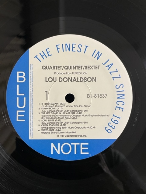 Donaldson Lou Quartet ⁄ Quintet Sextet Blue - Note 10051927;美盤