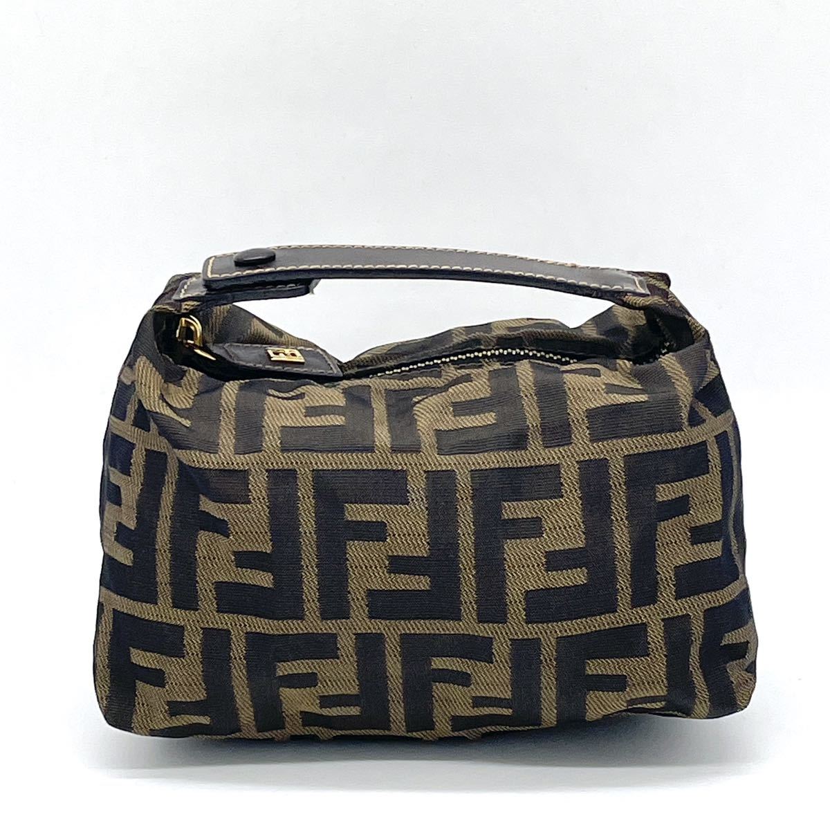 1円 □美品□ FENDI フェンディ ズッカ柄 ズッキーノ キャンバス 