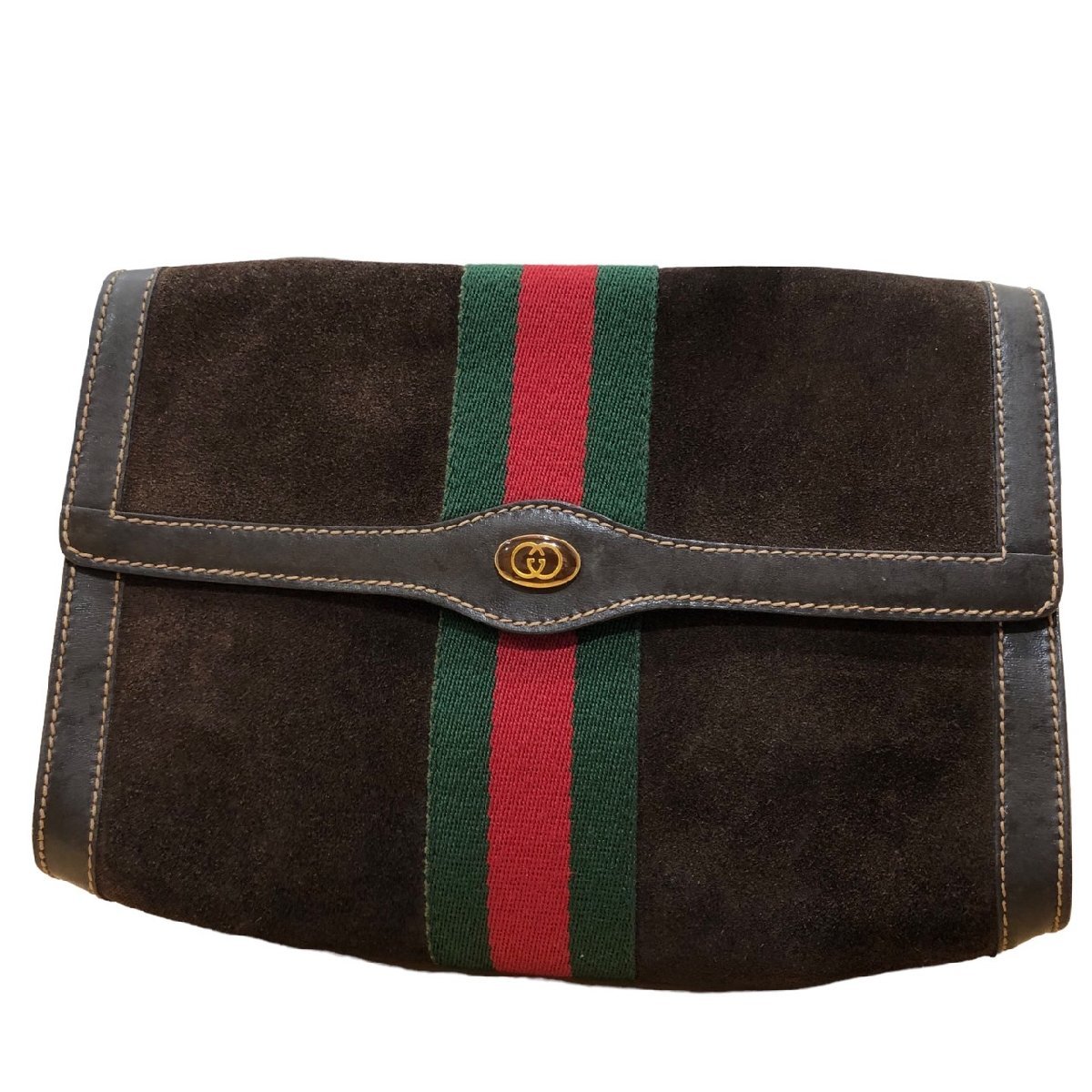 シェリーライン GUCCI グッチ オールドグッチ スエード クラッチバッグ 