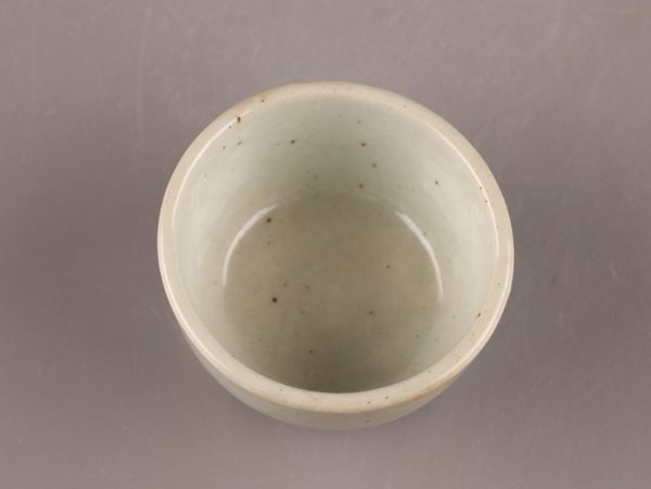 古美術 朝鮮古陶磁器 李朝 白磁 盃 二点 時代物 極上品 初だし品 7448