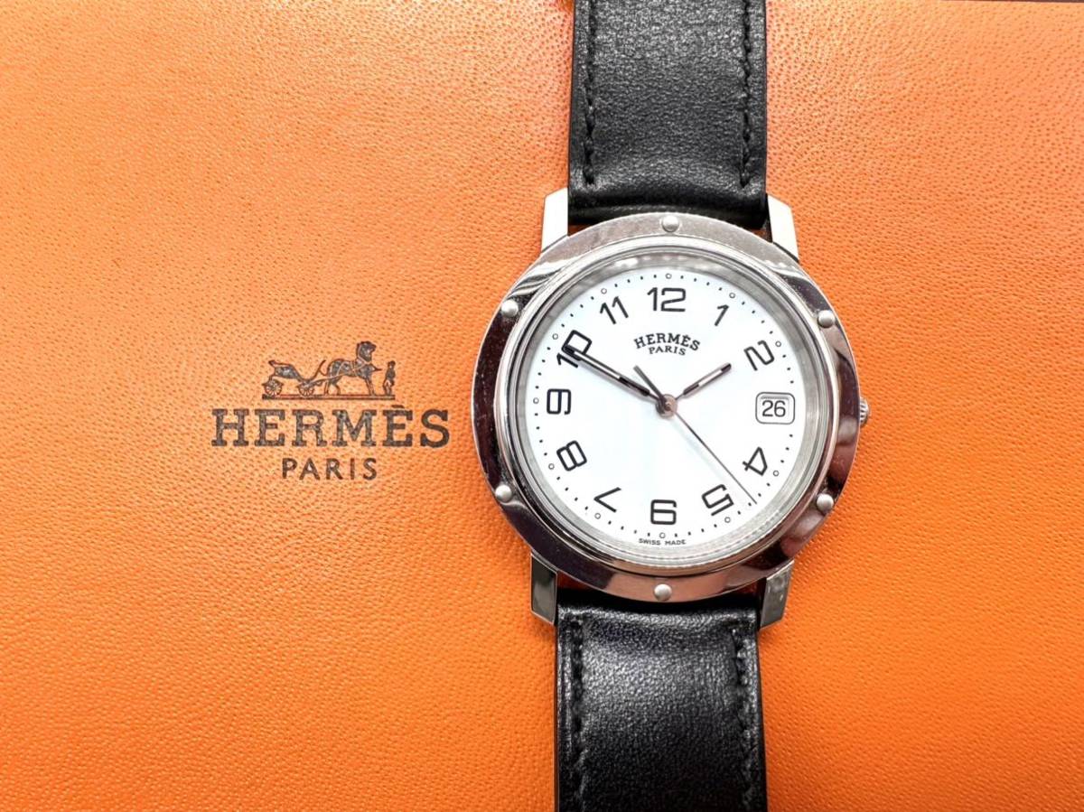 エルメス HERMES メンズ クォーツ　アクセサリー　ケース付き　バンド付き　