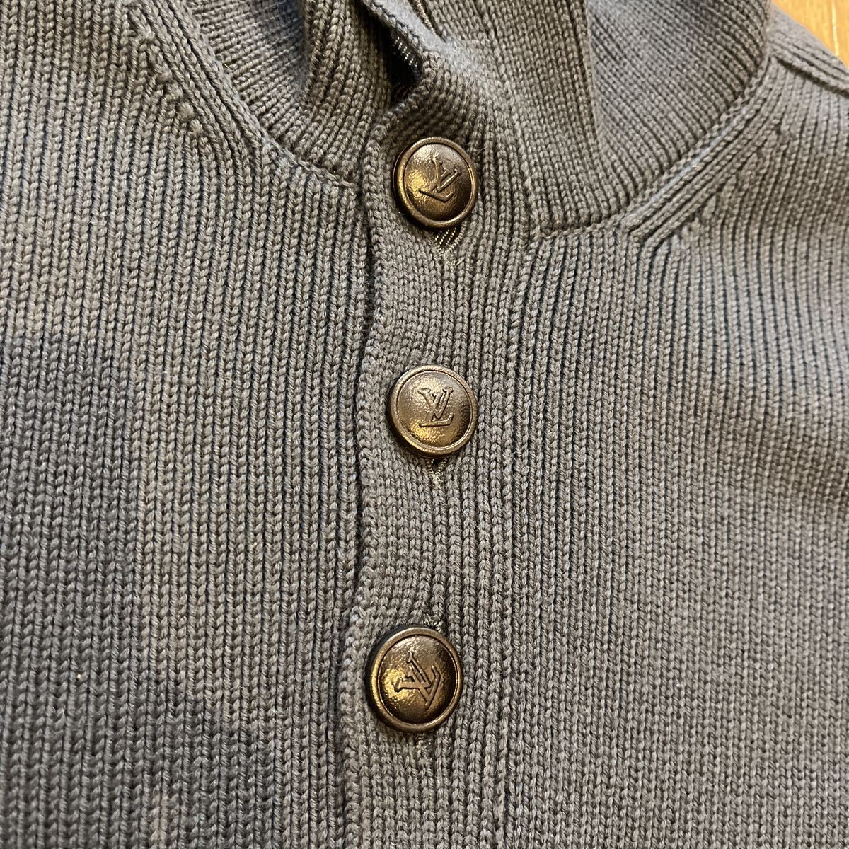 ♪①美品☆LOUIS VUITTON ルイヴィトン ニットセーター Lサイズ☆ネイビー☆クリーニング済み
