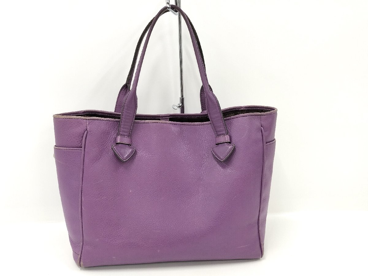 ○ロエベ LOEWE トートバッグ ヘリテージ レザー パープル [Jコレ