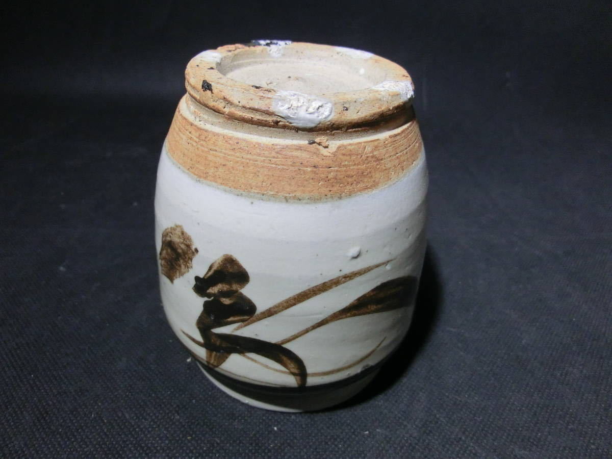 磁州窯小壺 中国美術 民家蔵出し 骨董品 時代物 元 合箱 中国美術