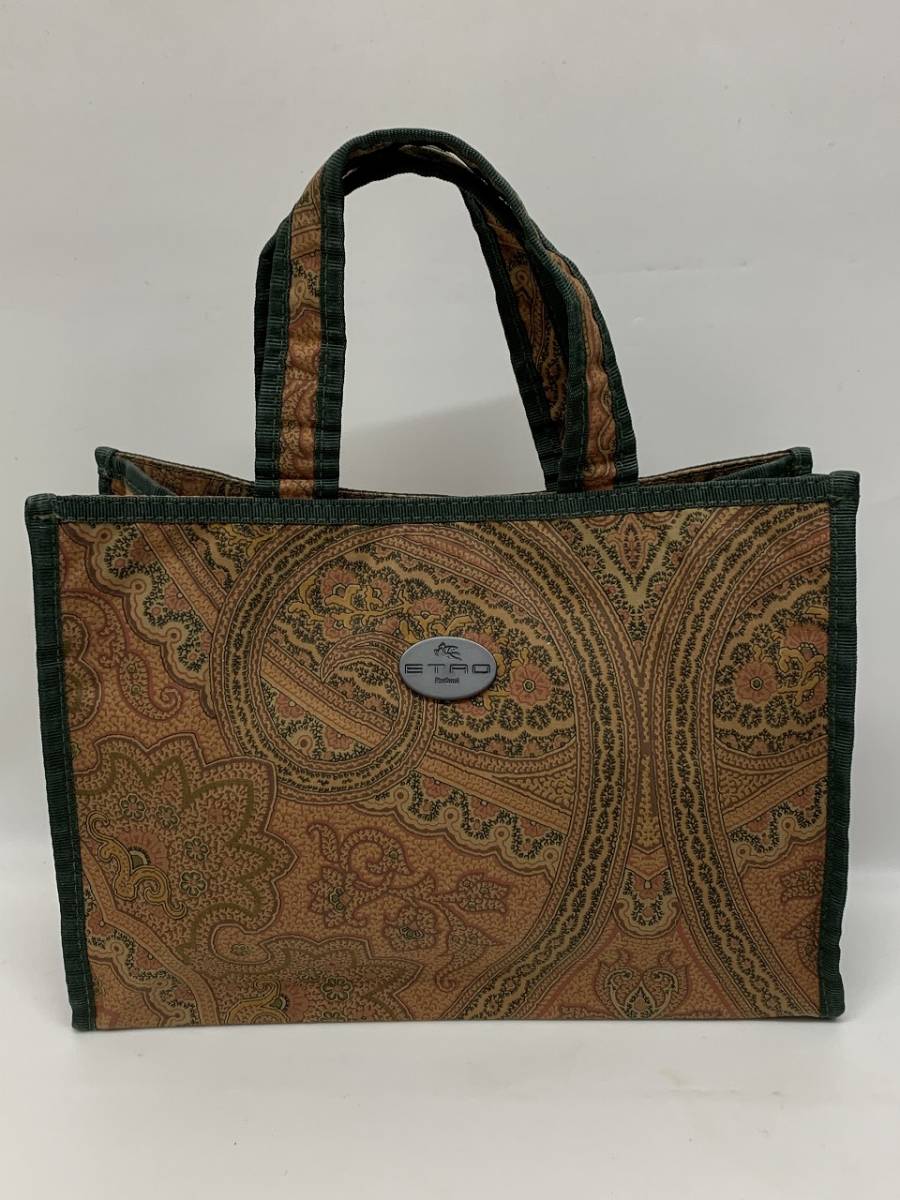 美品 ETRO エトロ ペイズリー柄ナイロン トートバッグ ポーチ ミニ  