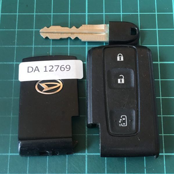 DA12769C刻印 ダイハツ タント 純正 スマートキー 3ボタン 007YUUL0429茶 キーレス タントタントカスタム L375S L385S