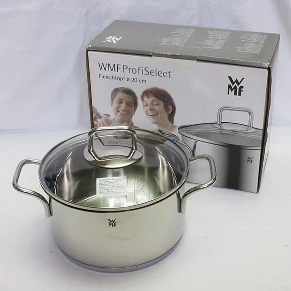 未使用！■WMF（ヴェーエムエフ）Φ20cm 両手鍋 3.3L ガラス蓋 キャセロール CW237 IH対応 ガス対応 プロフィ ProfiSelect