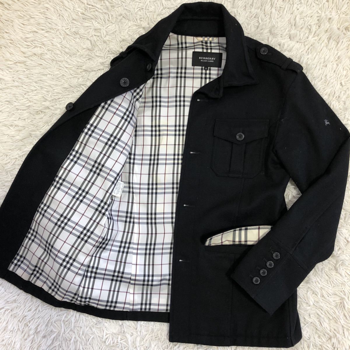 バーバリーブラックレーベル BURBERRY BLACK LABEL カバーオール 羊毛