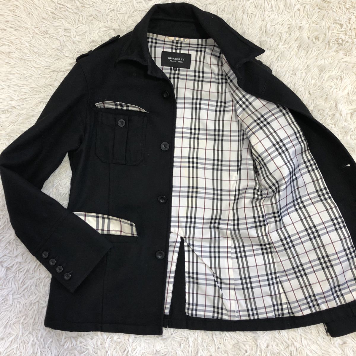バーバリーブラックレーベル BURBERRY BLACK LABEL カバーオール 羊毛