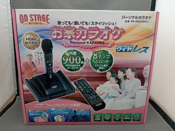 美品 現状品 ON STAGE パーソナルカラオケ PK-NE02W 自宅カラオケ