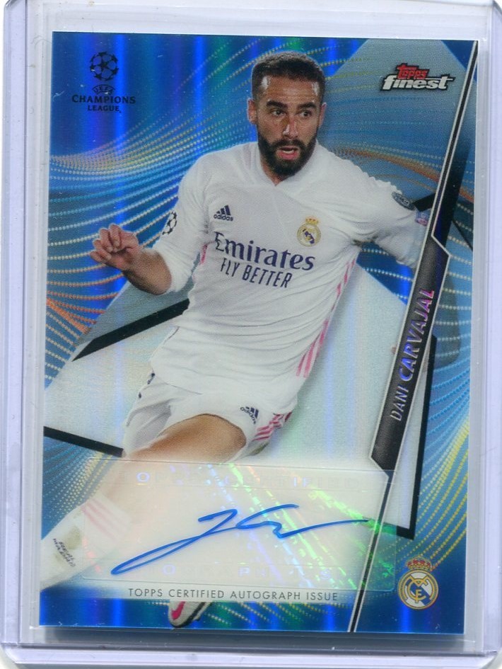 2020-21 Topps Finest UEFA Dani Carvajal Blue Refractor Auto 直筆サイン カルバハル 150枚限定