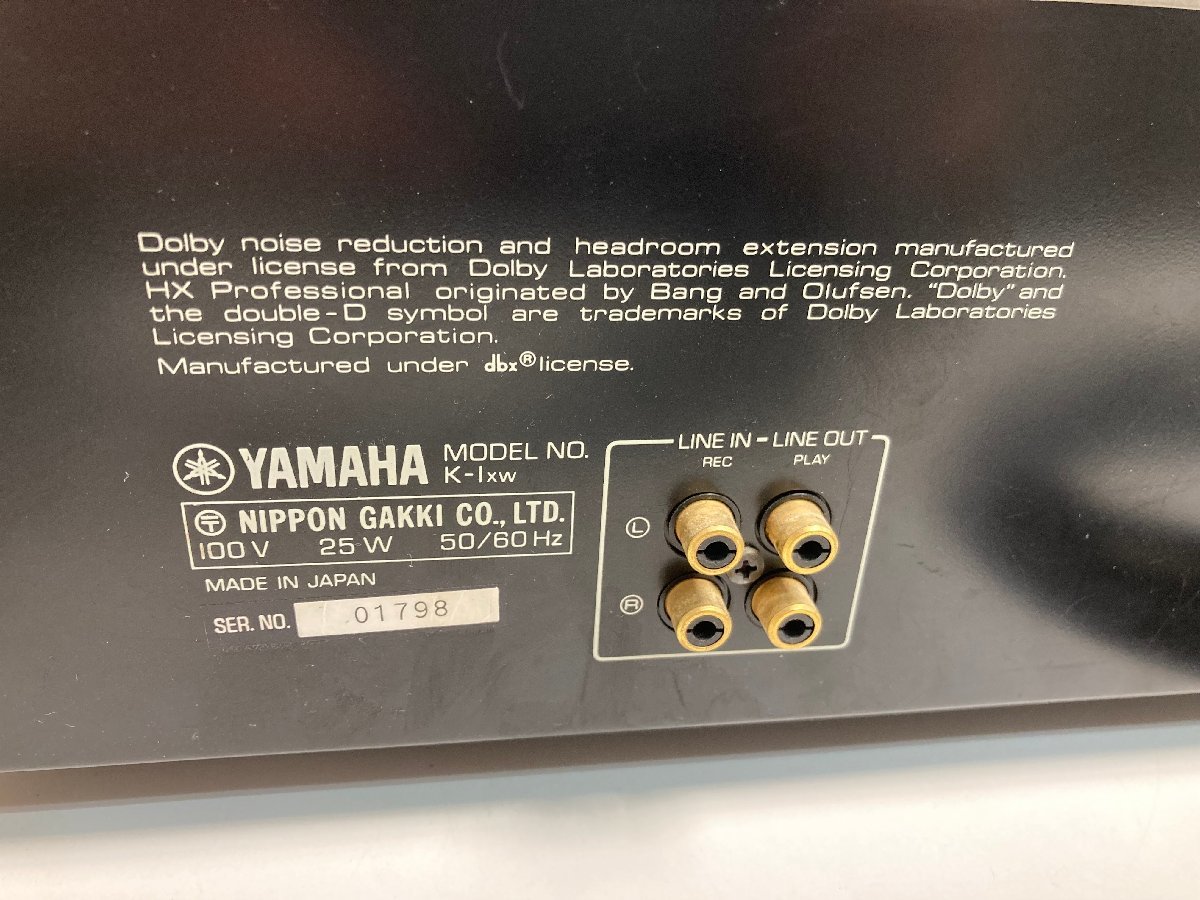 ☆10-3675】□中古品□ジャンク YAMAHA ヤマハ カセットデッキ K-1xw