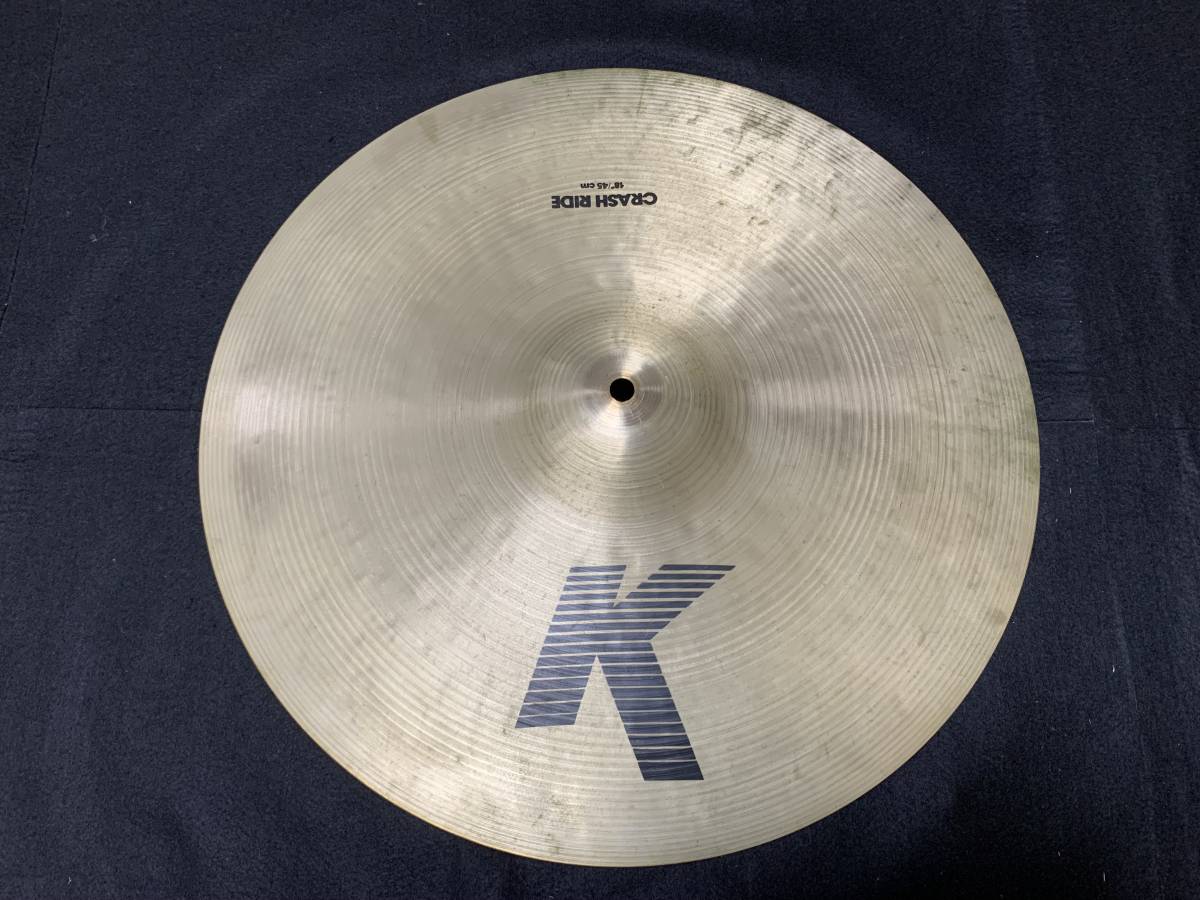 送料無料 状態良 IAK K ZILDJIAN CRASH RIDE 18 ジルジャン クラッシュ ライド シンバル ドラム pai 