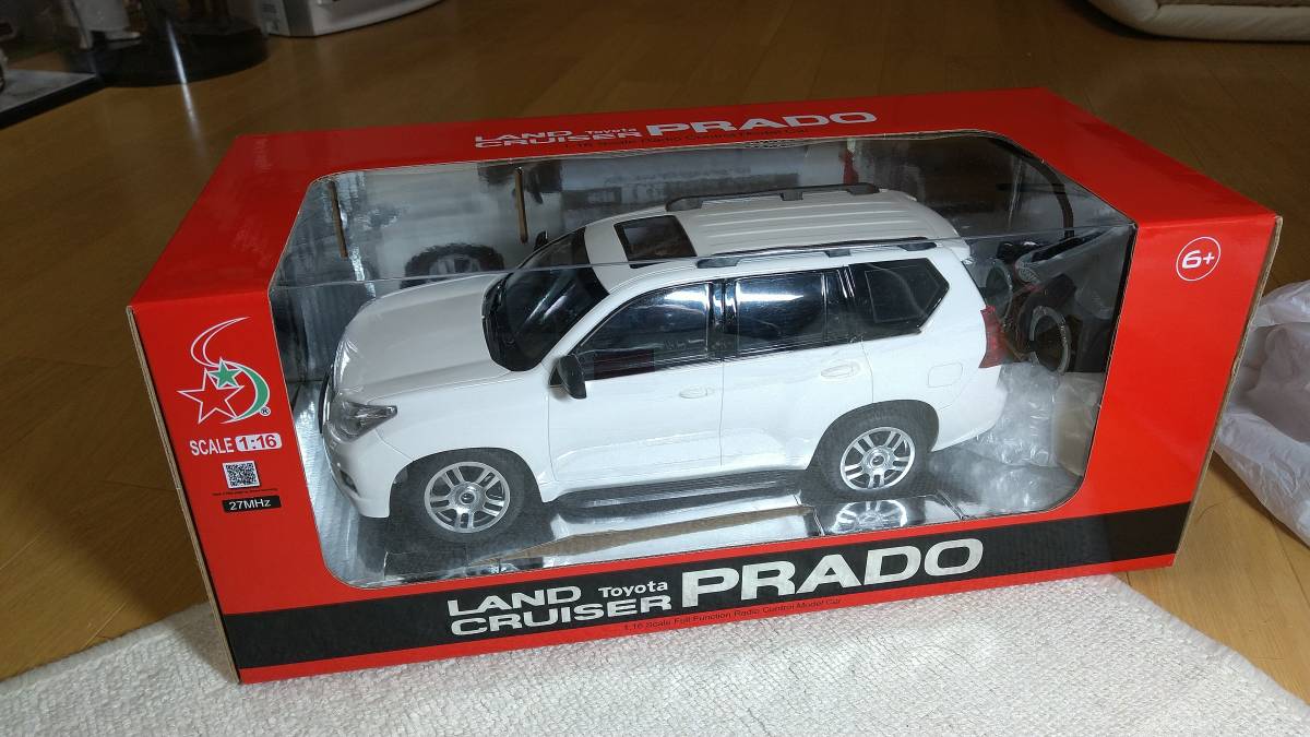 ラジコンカー　ランドクルーザー プラド　童友社 27MHz 1/16 ホワイト メーカー型番:614362　中古品の出品です。
