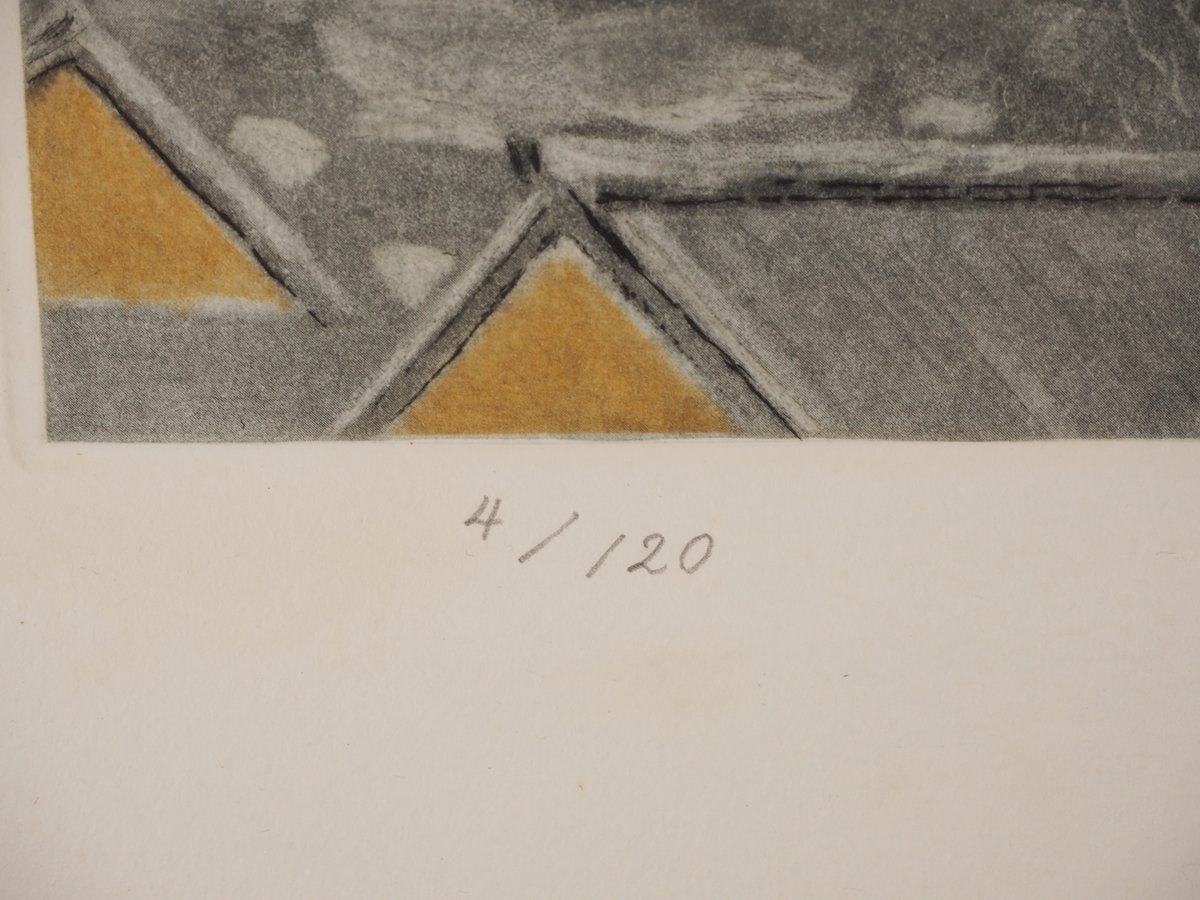 後藤純男 - 新雪嵐山 1985年（S60年）194.0×373.0cm 14⁄120 【版画】【