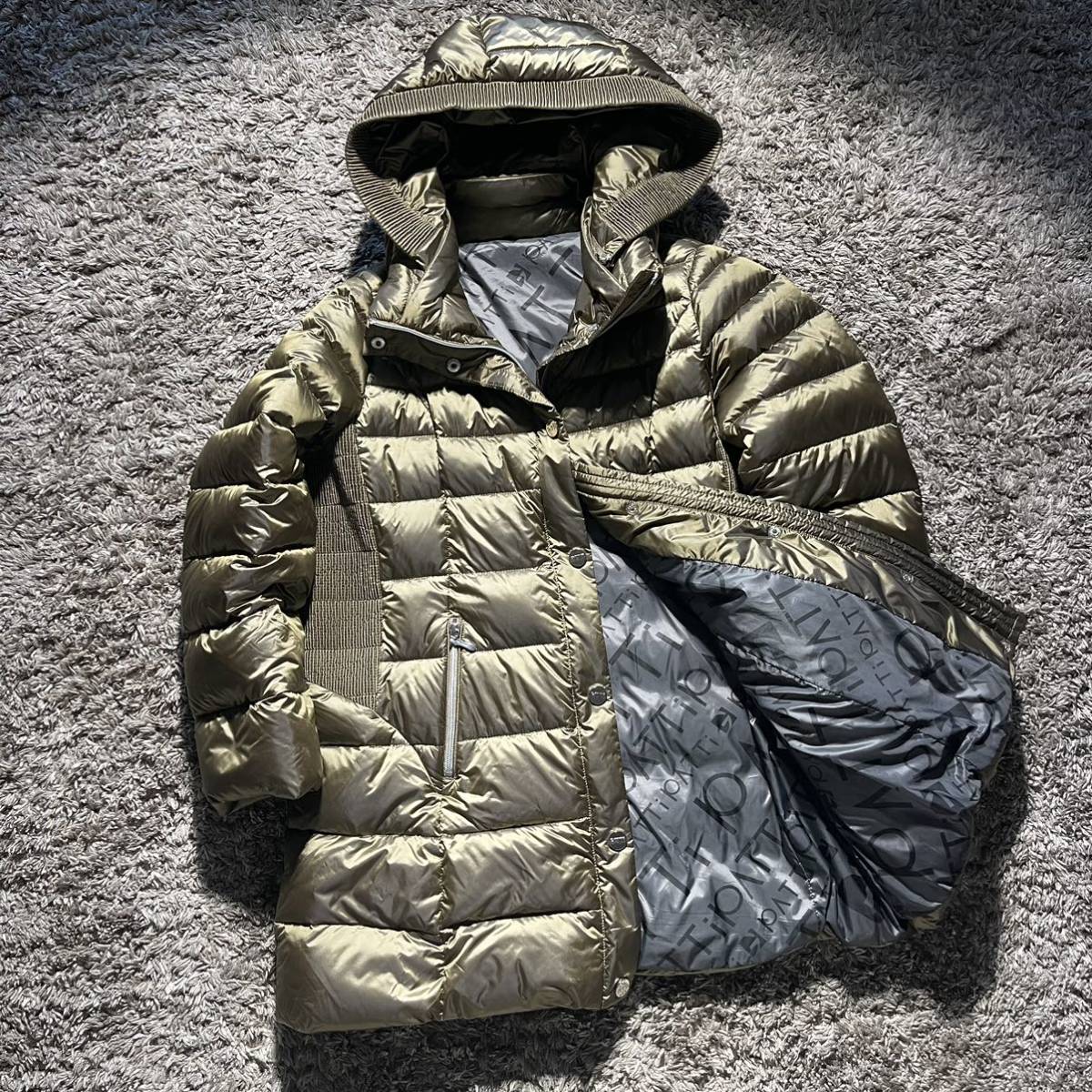 美品 patti patti パティパティ ロングダウンコートジャケット 裏地 