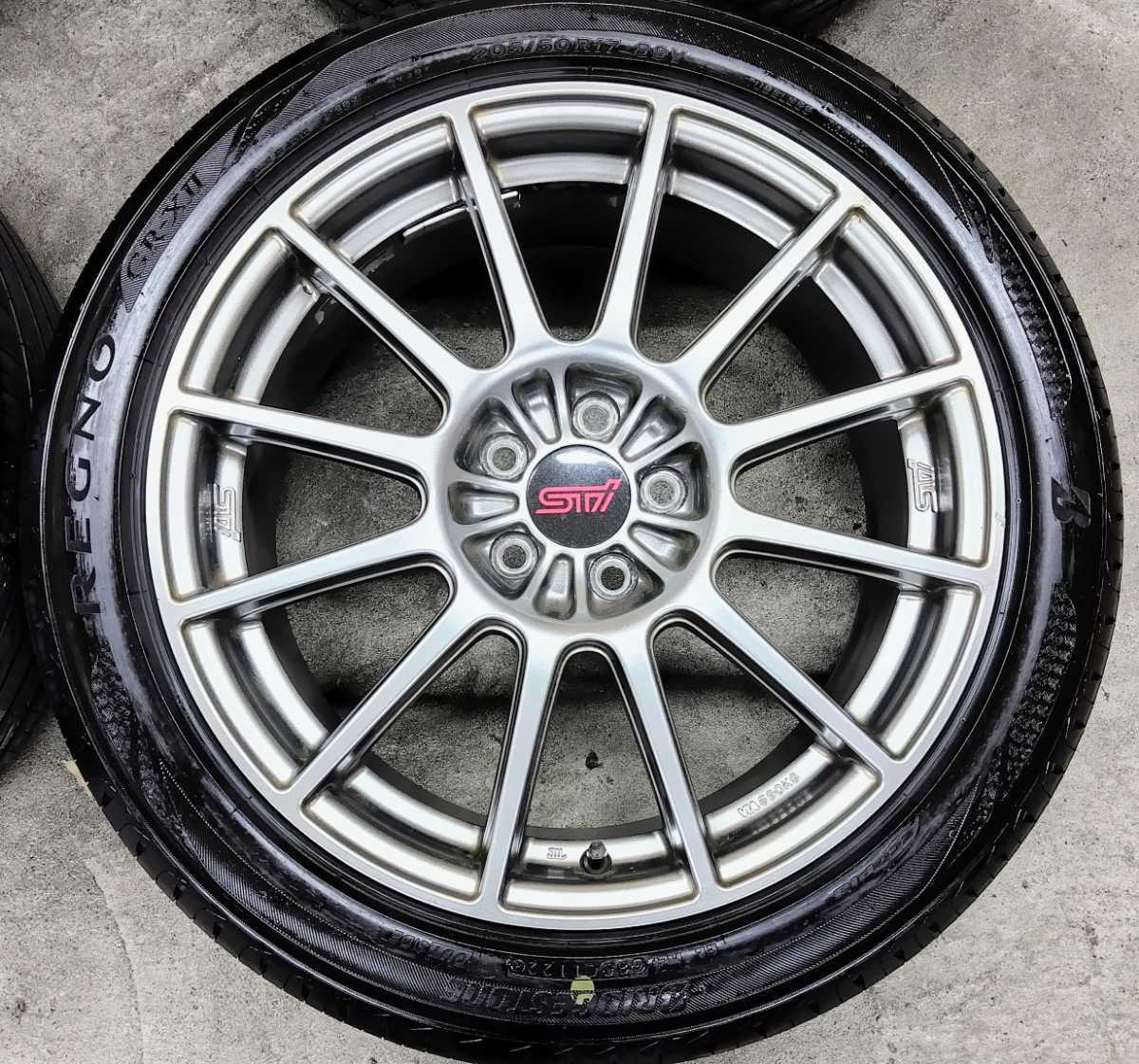 ほぼ新品】スバル STI 純正オプション ホイールタイヤ ブリヂストン 