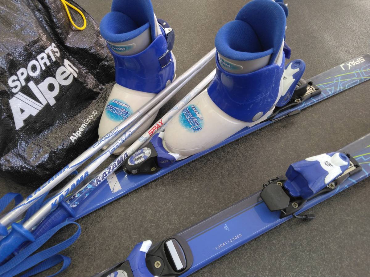 子供用スキー板、ストック、ブーツのセット ウィンタースポーツ スキー